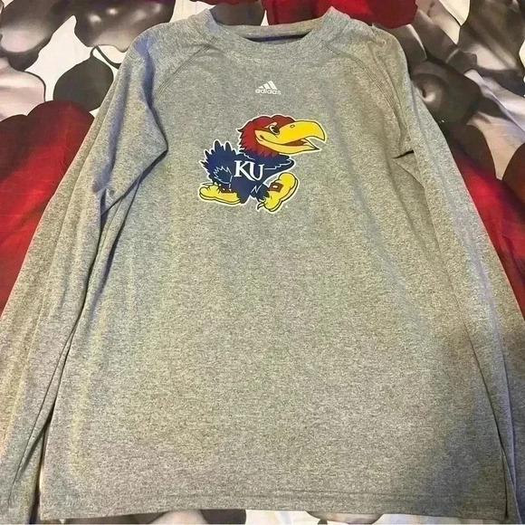 adidas Other - Adidas Kansas Jayhawks Long Sleeve Shirt